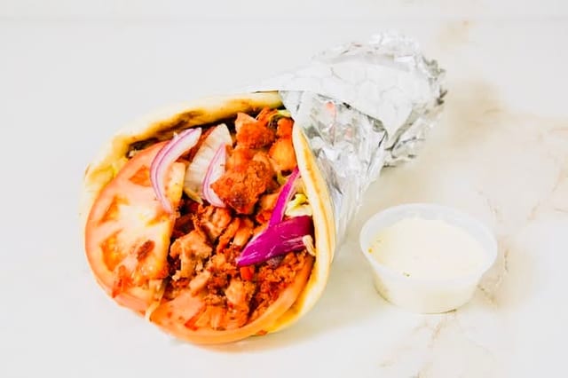 Chicken Gyro on Pita.