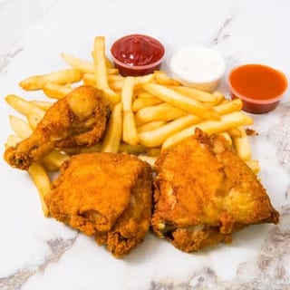 3 Pieces Leg and Thigh With French Fries