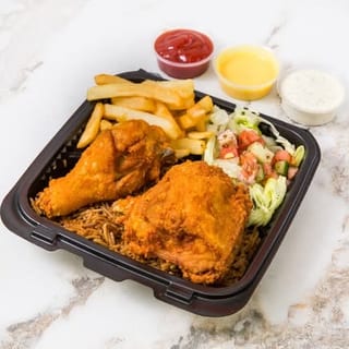 2-piece Leg and Thigh Over Rice