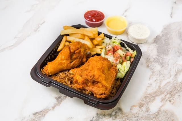 2-piece Leg and Thigh Over Rice.