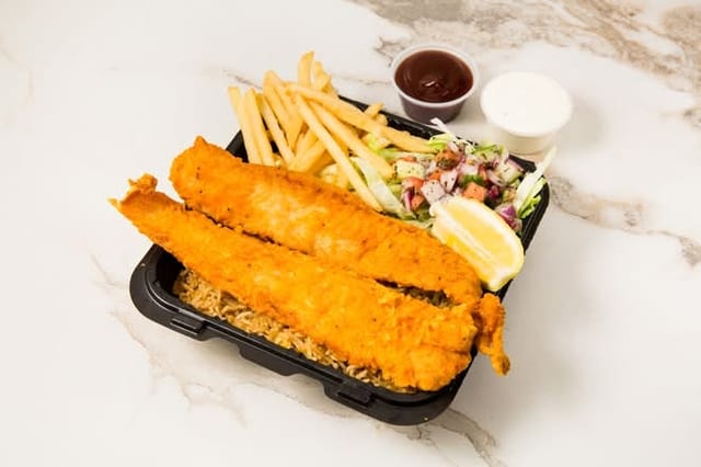 WHITING FISH OVER RICE.