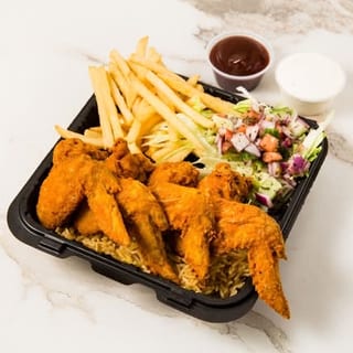 CHICKEN WINGS OVER RICE